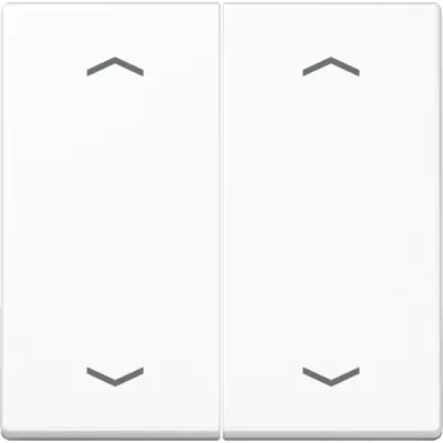 JUNG Wippe A595BFMPWW | Jalousieschalter 2-fach | Symbole Pfeile | Thermoplast bruchsicher | alpinweiß | 55x55 mm