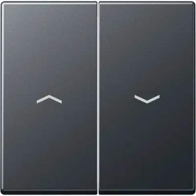 JUNG Wippe Jalousieschalter A595BFPANM | Pfeilsymbole | 2-teilig | Thermoplast matt | IP44 | anthrazit