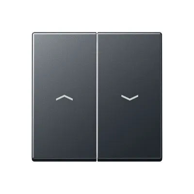 JUNG Wippe Jalousieschalter A595BFPANM | Pfeilsymbole | 2-teilig | Thermoplast matt | IP44 | anthrazit