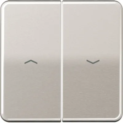 JUNG Wippe für Jalousieschalter CD595PPT | Aluminium eloxiert | Symbol Pfeile | zweiteilig | 67x67 mm | platin
