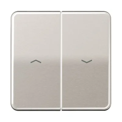 JUNG Wippe für Jalousieschalter CD595PPT | Aluminium eloxiert | Symbol Pfeile | zweiteilig | 67x67 mm | platin