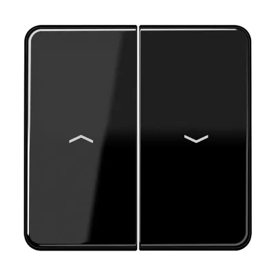 JUNG Wippe CD595PSW | Jalousie-Schalter & Taster | Pfeil-Symbol | zweiteilig | Duroplast glänzend | IP44 | schwarz