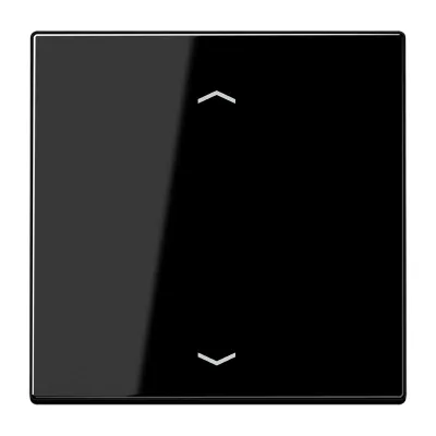 JUNG Wippe LS990PSW | Jalousieschalter | Tasteraufsatz Pfeile | Duroplast glänzend | schwarz | 70x70 mm | RAL 9005