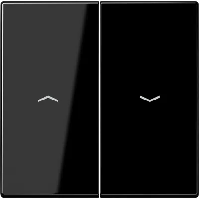 JUNG Wippe für Jalousieschalter LS995PSW | Pfeilsymbole | zweiteilig | Duroplast glänzend | IP44 | schwarz