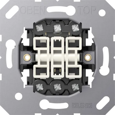 JUNG Wippschalter 3fach 5306EU | Universal Aus-Wechsel | 10AX 250V | Unterputz | Schraubklemme | halogenfrei