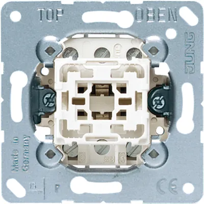 JUNG Wippschalter 503 U | 3-polig Unterputz | 16A 400V | beleuchtbar | Schraubklemme | IP20 | halogenfrei | weiß