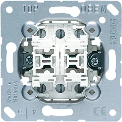 JUNG Doppel-Wechselschalter 509U | Unterputz | 10AX 250V | Schraubklemmen | Basiselement | IP20 | halogenfrei