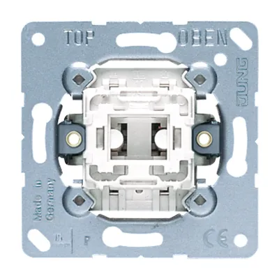 Jung Wippschalter Kreuz 507EU | Kreuzschalter Unterputz | 10AX 250V | Metall | Federklemmen | beleuchtbar | 1-fach