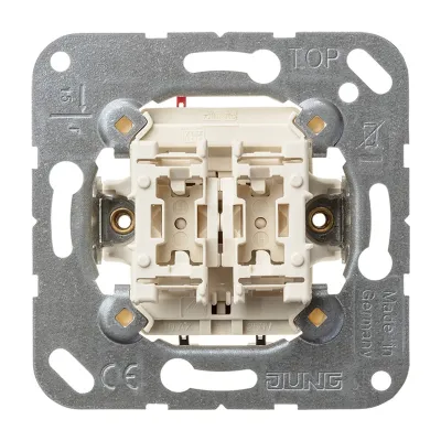 JUNG Serienschalter 505U | Unterputz 2-fach Wippschalter | 10AX 250V | IP20 | halogenfrei | weiß