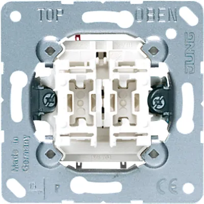 JUNG Serienschalter 505U | Unterputz 2-fach Wippschalter | 10AX 250V | IP20 | halogenfrei | weiß