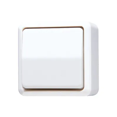 JUNG Wippschalter Universal 606AWW | Wechselschalter Aufputz | LED beleuchtet | 10AX 250V | IP20 | Duroplast | alpinweiß