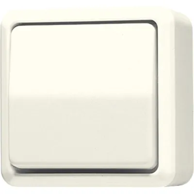 JUNG Wippschalter Universal 606A | Wechselschalter Aufputz | 10AX 250V | LED | Duroplast | IP20 | cremeweiß