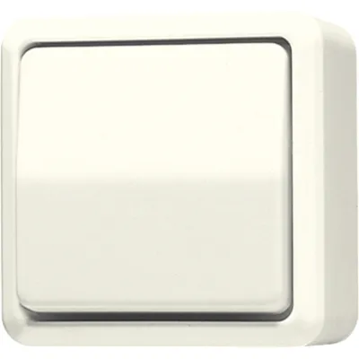 JUNG Wippschalter Universal 606A | Wechselschalter Aufputz | 10AX 250V | LED | Duroplast | IP20 | cremeweiß