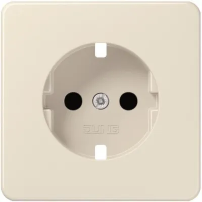 JUNG Zentralplatte CD1520BFKIPL für SCHUKO Steckdose | bruchsicher | Thermoplast | glänzend | weiß | 67x67mm