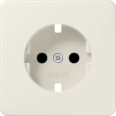 JUNG Zentralplatte CD1520BFKIPL für SCHUKO Steckdose | bruchsicher | Thermoplast | glänzend | weiß | 67x67mm
