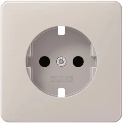 JUNG Zentralplatte CD520KIBFL | Abdeckung SCHUKO-Steckdose | 67x67mm | Thermoplast | lichtgrau RAL7035