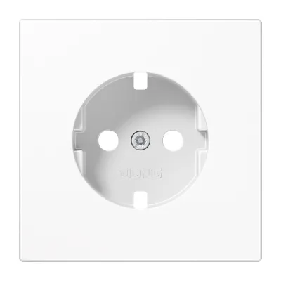 Jung Zentralplatte für SCHUKO-Steckdose LS1520PLWW | Ersatzabdeckung | Serie LS | Duroplast glänzend | alpinweiß