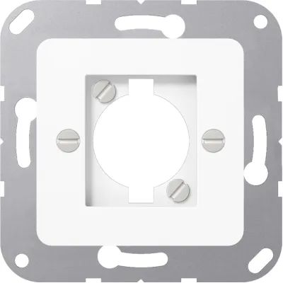 JUNG Abdeckung 168-1WW | Lautsprecher-Steckverbinder | 50x50 mm | Thermoplast | alpinweiß | Schraubbefestigung