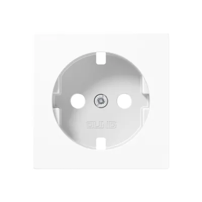 JUNG Zentralplatte A1520PLWW für SCHUKO-Steckdose | Duroplast glänzend | 55x55 mm | alpinweiß RAL 9016
