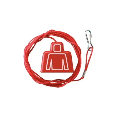 JUNG Zugschnur ZS-34KO5S | Schalter/Taster | 2 m Länge | mit Karabinerhaken | Thermoplast | Symbol Pfeile | rot