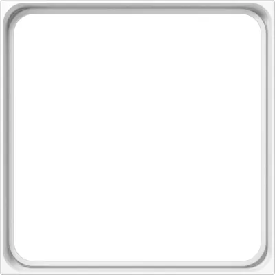 Jung Zwischenrahmen LS981ZWW | CD-500 Spezialabdeckung | 1-fach | Thermoplast bruchsicher | 70,5x70,5mm | alpinweiß