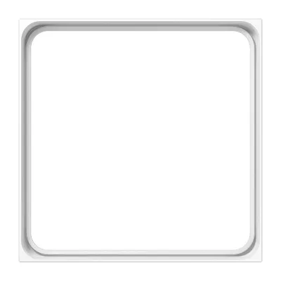 Jung Zwischenrahmen LS981ZWW | CD-500 Spezialabdeckung | 1-fach | Thermoplast bruchsicher | 70,5x70,5mm | alpinweiß