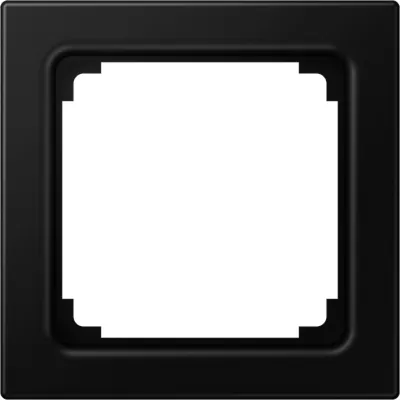 JUNG Zwischenrahmen LS961ZSWM | DIN 49075 Einbaurahmen 1-fach | 50x50 mm | Thermoplast matt | graphitschwarz RAL 9005