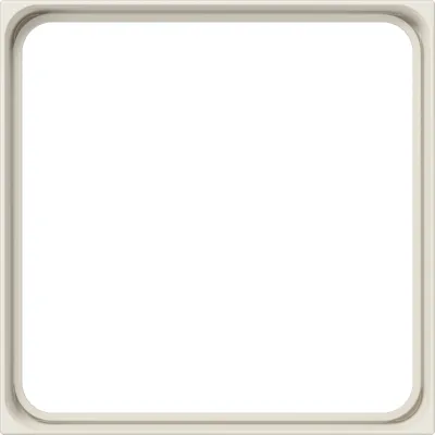 JUNG Zwischenrahmen LS981Z | 1-fach | Spezialabdeckung CD-500 | Thermoplast glänzend | cremeweiß RAL1013 | 70,5x70,5 mm