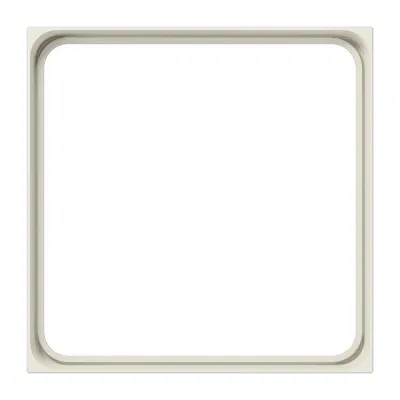 JUNG Zwischenrahmen LS981Z | 1-fach | Spezialabdeckung CD-500 | Thermoplast glänzend | cremeweiß RAL1013 | 70,5x70,5 mm