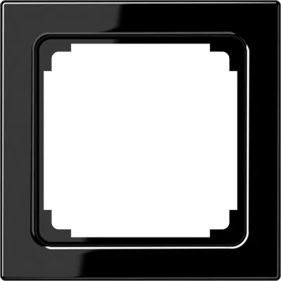 JUNG Zwischenrahmen LS961ZSW | Adapterrahmen 50x50mm | DIN 49075 | Thermoplast glänzend schwarz RAL9005
