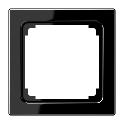JUNG Zwischenrahmen LS961ZSW | Adapterrahmen 50x50mm | DIN 49075 | Thermoplast glänzend schwarz RAL9005