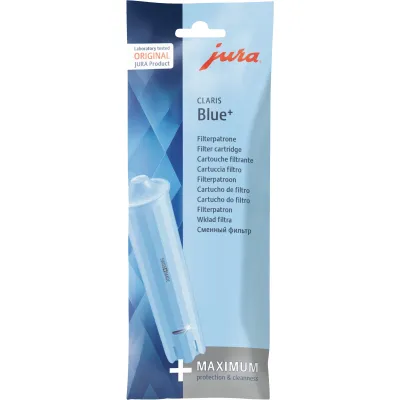 JURA Wasserfilter Claris Blue+ 24228 | Filterpatrone für Kaffeevollautomat | reduziert Kalk | 1er Pack
