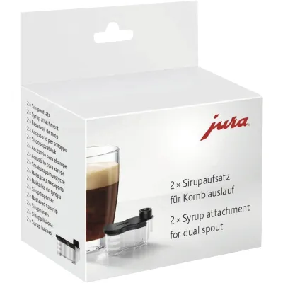 JURA Sirupaufsatz 2er-Set 25069 | Zubehör für Kaffeevollautomat | passend für Kombiauslauf | 9,3x4,4x6,4 cm