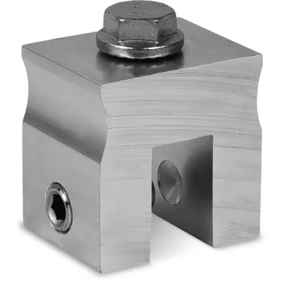 K2 Systems Snapfalzklemme CF:x 2003082 | Blechfalzklemme für SolidRail | Aluminium | Stehfalzblech | inkl. Befestigung