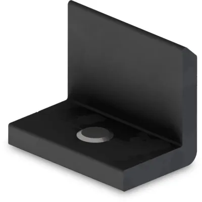 K2 Systems Endwinkel Set 2002761 | InsertionRail EndStop | Aluminium schwarz eloxiert | 32x25x35 mm | Solarmontage