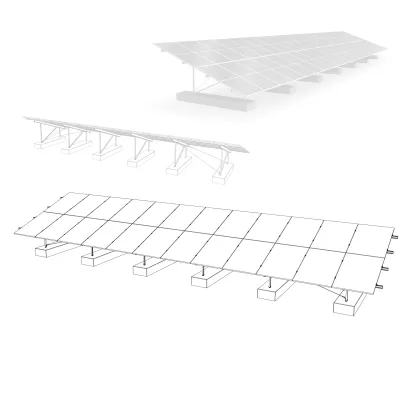 K2 Systems Photovoltaik-Montagesystem N-Rack 2.20 CS Kit | Bodenmontage | Aluminium | 20° Neigung | verstellbar | silber