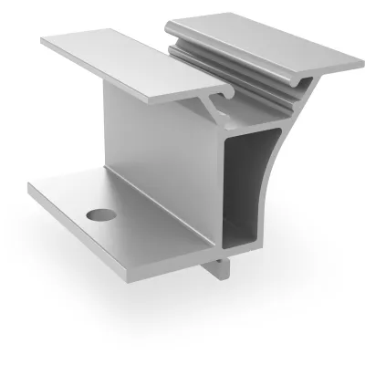 K2 Systems Schienenverbinder Dome 6.0 Peak 2003123 | Flachdach-Montage | Aluminium unbehandelt | 65x64x71,5 mm