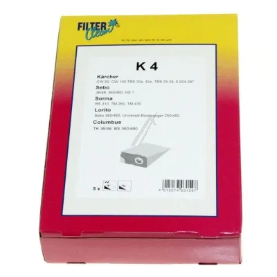 K4-Beutel für Staubsauger Filterclean 000286N 5 Stück