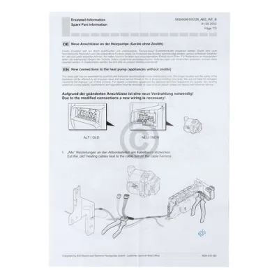 Kabelsatz für Heizpumpe 00654575 12038602