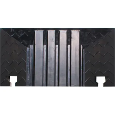 Walther Kabelbrücke Endstück 39870042 | Kabelschutz 4-Kanal | 300x59x78 mm | Gummi | belastbar bis 9 t | schwarz