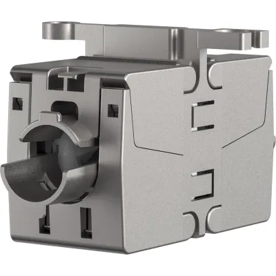 EFB INFRALAN Kabelverbinder 37597.1 | Cat.6A LSA | 10 Gbit/s | Geschirmt | werkzeuglos | AWG22-26 | Silber