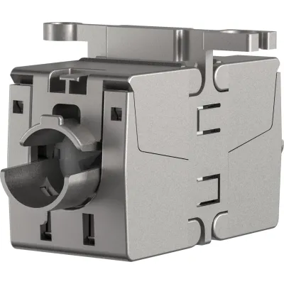 EFB INFRALAN Kabelverbinder 37597.1 | Cat.6A LSA | 10 Gbit/s | Geschirmt | werkzeuglos | AWG22-26 | Silber