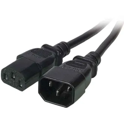 EFB Kaltgerätekabel Verlängerung EK503.1 | IEC60320 C14 auf C13 | 1m | 3x0,75mm² | 10A 250V | PVC | schwarz