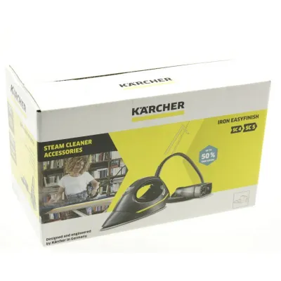 Kärcher Dampfdruck-Bügeleisen EasyFinish 2.863-310.0 | automatische Temperaturanpassung | Keramiksohle | 700 W | Schwarz