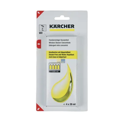 Kärcher Fensterreiniger Konzentrat RM 503 | 4x20ml | streifenfrei für Fenstersauger