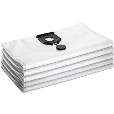 Kärcher Vliesfiltertüten 2.889-155.0 | Staubklasse M | 3-lagig | 5 Stück | 40–50 L | passend für NT 40/1, NT 50/1 | Weiß