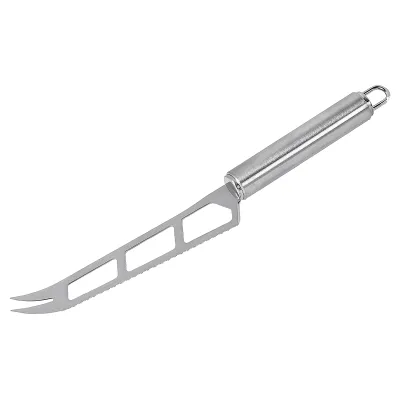 my basics Käsemesser 2816/99U3 | Edelstahl 18/8 | 27 cm | Käseschneider für Hart- & Weichkäse | Aufhängeöse | silber