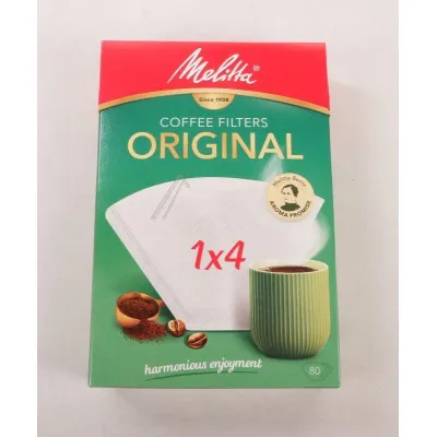 Kaffeefilter 1x4 für Kaffeemaschine Melitta 94641 weiß, 80 Stück