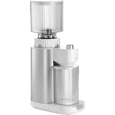 ZWILLING Kaffeemühle Enfinigy | elektrische Kaffeemühle | Edelstahl-Kegelmahlwerk | 140 Mahlgrade | silber-weiß