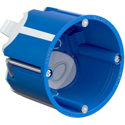 Kaiser Geräte-Verbindungsdose 9069-04 | Schallschutz Hohlwanddose | Ø 68mm x 61mm | IP3X | Kunststoff | Blau